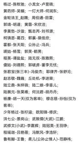 最新神雕阵容插图