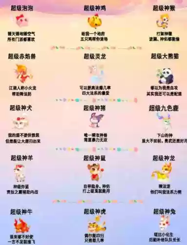 梦幻西游十大经典召唤兽