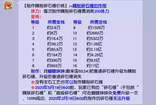 梦幻西游2十级的精致碎石锤要多少钱插图