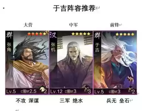 于吉怎么搭配阵容插图1