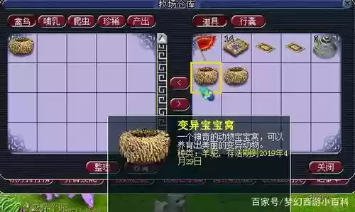 梦幻西游特殊宝宝，梦幻西游特殊宝宝窝插图
