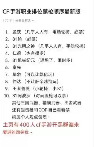 cf职业赛武器，cfpl武器规则插图1