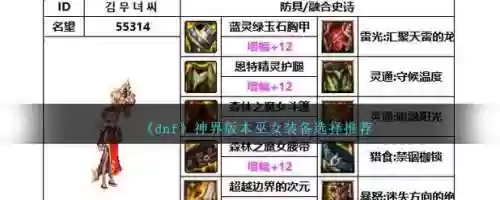 巫女刷图远古装备搭配，巫女套装插图