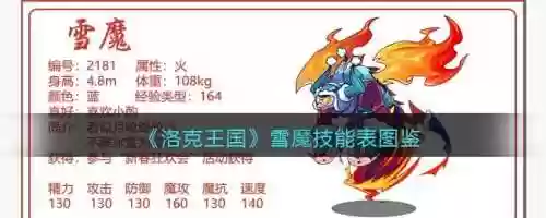 雪魔技能表，雪系魔法技能插图1
